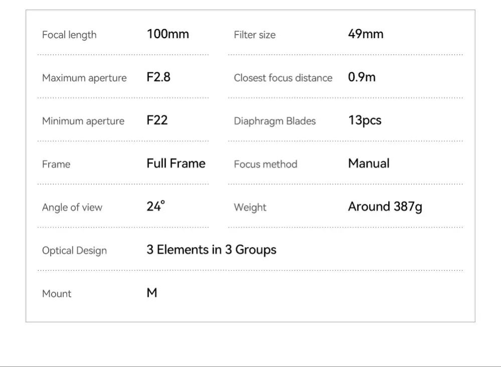  TTArtisan 100mm f/2.8 objektiv Soap Bubble Bokeh för Leica M från Kamda – snabb leverans och trygg e-handel