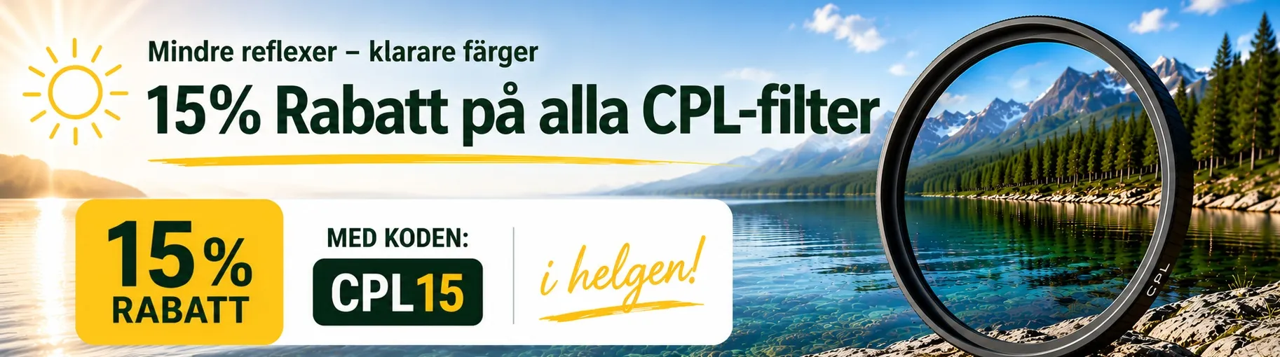 15 % rabatt p&aring; alla CPL-filter