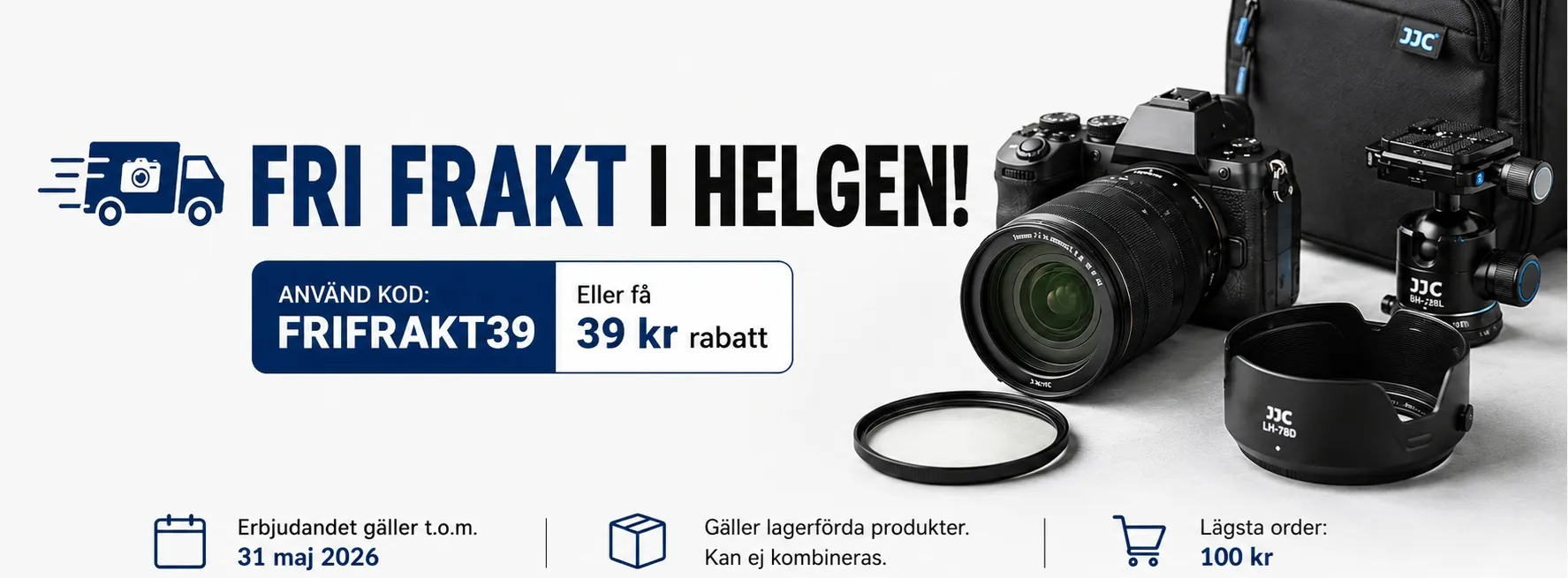 Fri frakt i helgen eller 39 kr rabatt