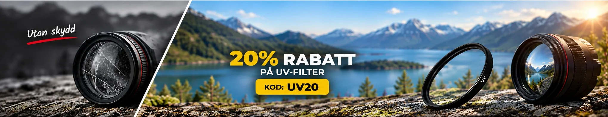 20% rabatt p&aring; UV-filter &ndash; kod UV20