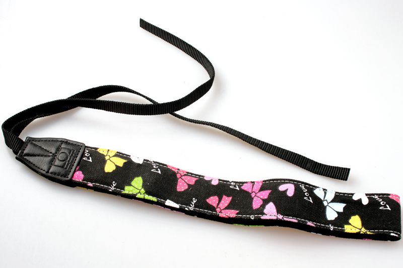  Kamerarem - Svart rosa rosett från Kamda – snabb leverans och trygg e-handel